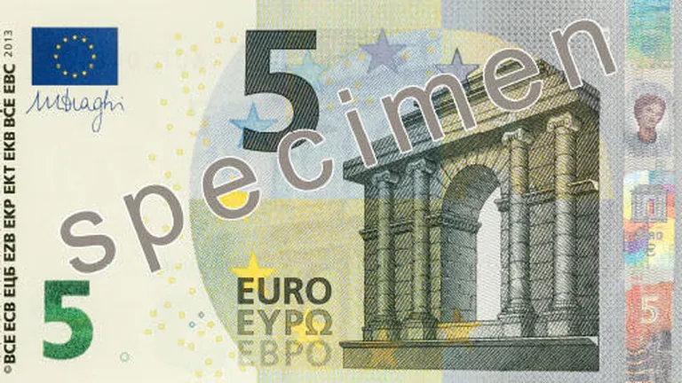 Cum va arata noua bancnota de 5 euro