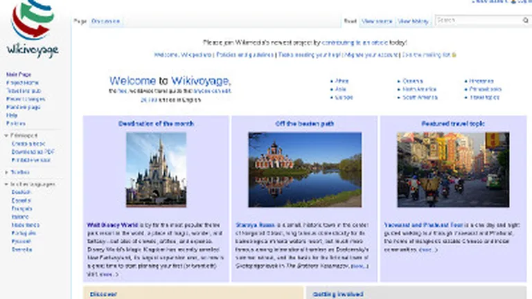 Wikipedia a lansat un site de calatorii