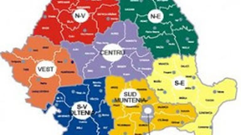 Proiect de lege: Romania, impartita in 8 regiuni, cu buget multianual