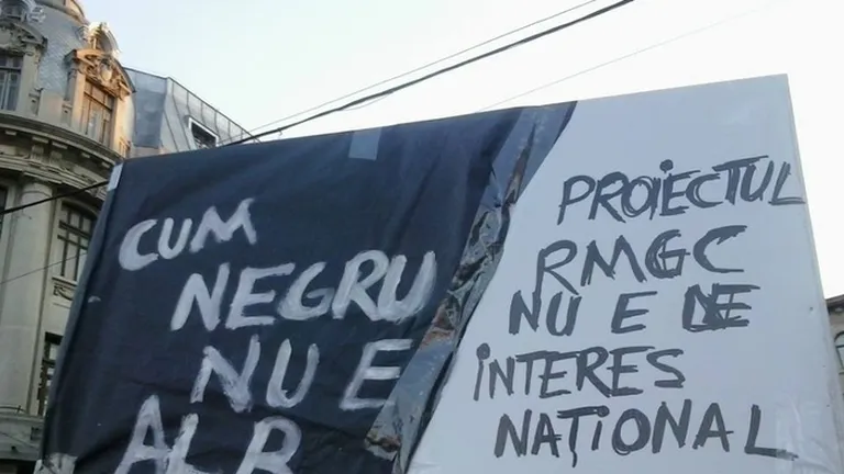 Protestele Rosia Montana, ziua 7: Manifestantii au mers la sediul TVR