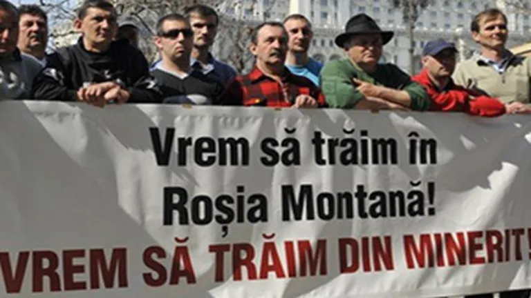 Rosia Montana: Mineri blocati in subteran cer inceperea proiectului