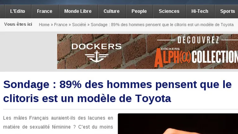 Toyota Clitoris: Cum a fost pacalita presa italiana de un site satiric francez