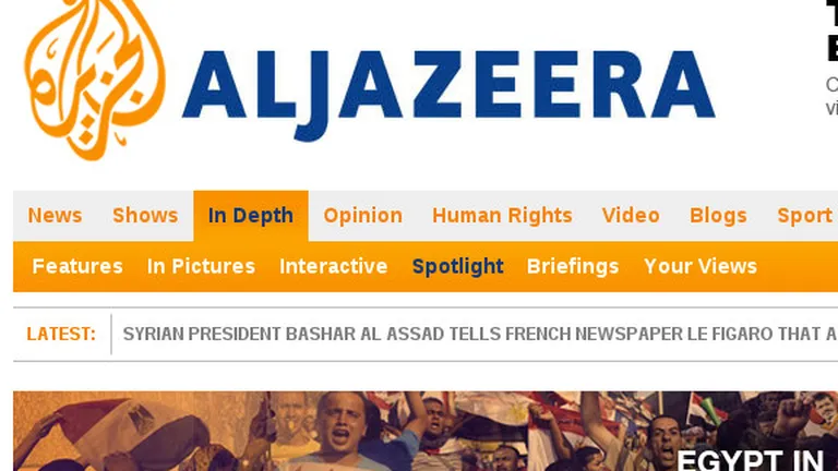 Televiziunea Al Jazeera, retransmisa de Focus Sat