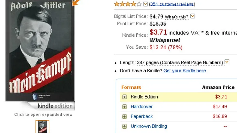 Atentie la puscariasii scriitori! Mein Kampf de Hitler a ajuns bestseller online