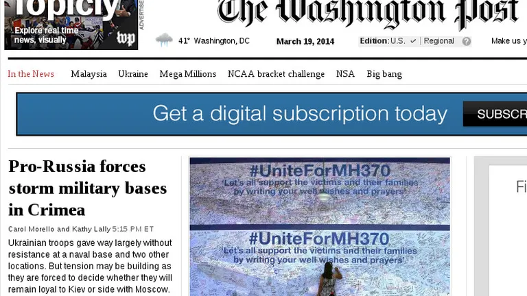 The Washington Post va oferi acces online gratuit la 6 ziare locale din SUA