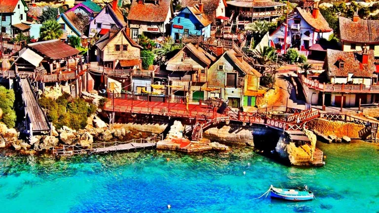Vacanta cu umor colorat: Cum arata satul lui Popeye Marinarul din Mediterana (Foto)
