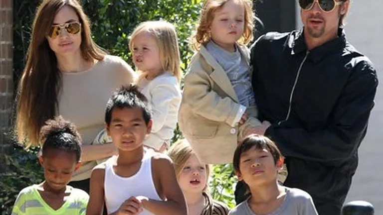 Filmul in care vor juca Angelina Jolie, Brad Pitt si toti cei sase copii ai lor