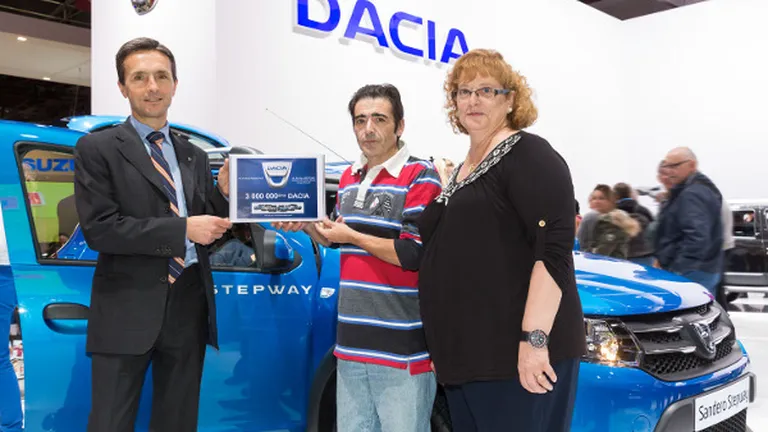 Dacia a vandut masina cu numarul 3 milioane