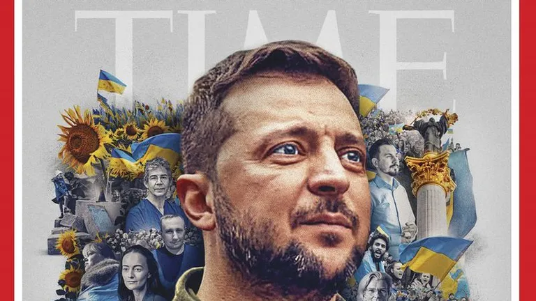 Time l-a desemnat pe Zelenski personalitatea anului. Reacția Kremlinului: „Linia editorială a acestei publicaţii are un caracter de orbire absolută, antirusă şi furios rusofobă