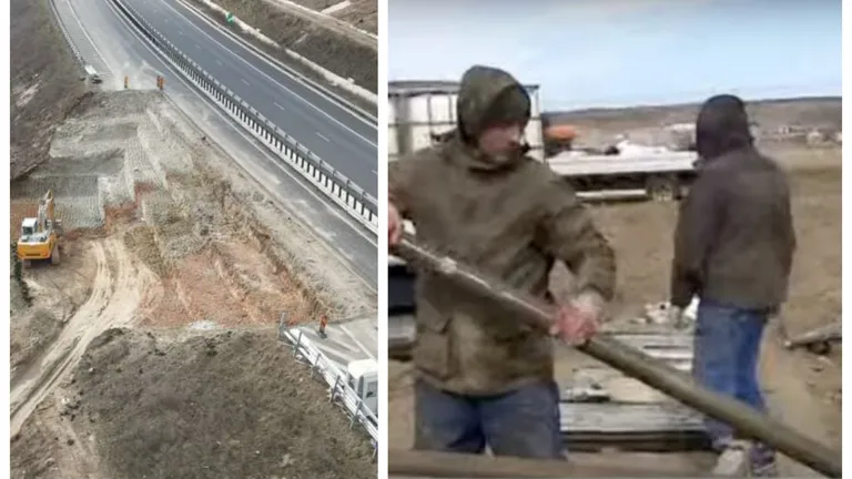 VIDEO. Lucrări pur românești pe Autostrada Moldovei. Nici nu au început bine construcțiile și țevile de aluminiu au fost furate