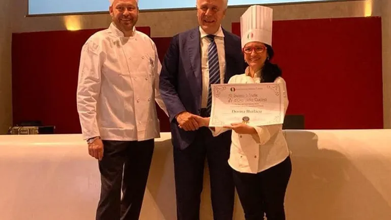 Dorina Burlacu a câștigat premiul pe care îl dedică femeilor. Românca a fost premiată în al doilea an consecutiv pentru „5 Stelle d'oro della Cucina Italiana”
