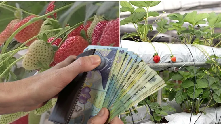 Inedit! Românii pot cumpăra de pe piață căpșuni crescute într-un amestec făcut din coajă de nucă de cocos. Cât costă un kilogram
