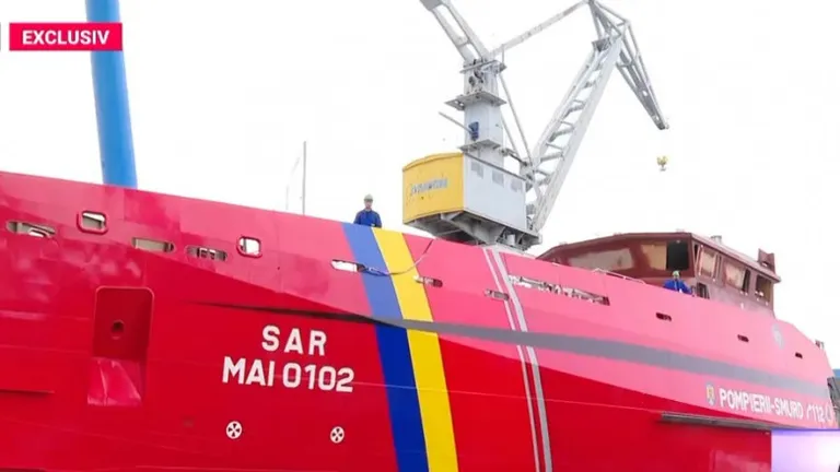 România intră în liga salvatorilor pe mare! Pompierii primesc două nave-mamut pentru misiuni pe mare „Aparatura ne permite în primul rând să găsim oamenii în apă”
