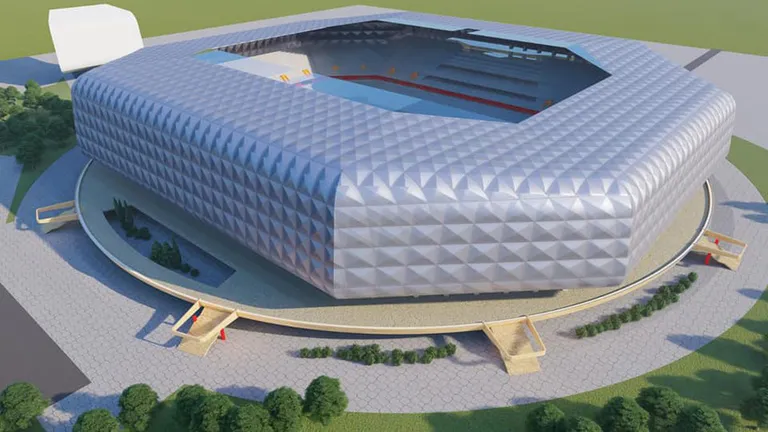 FOTO: Un nou stadion în România: 137 de milioane de euro pentru 32.000 de locuri