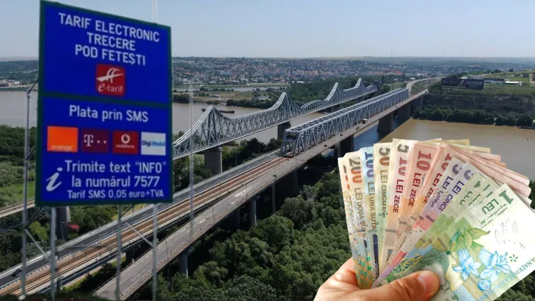 Taxa de pod de la Fetești în 2024. Care sunt șoferii care pot traversa fără a mai plăti