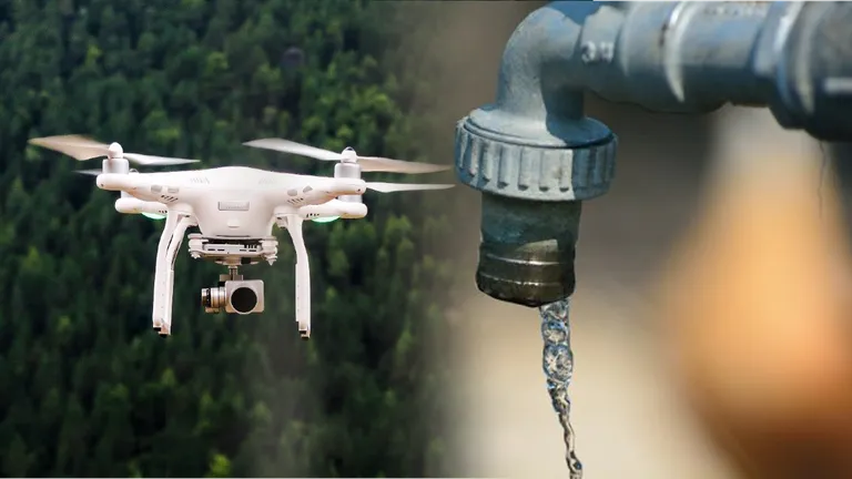 Localitatea din România care va fi monitorizată cu drona. Autoritățile vor să afle cine „fură” apa. 40% din cantitatea din reţea nu este facturată