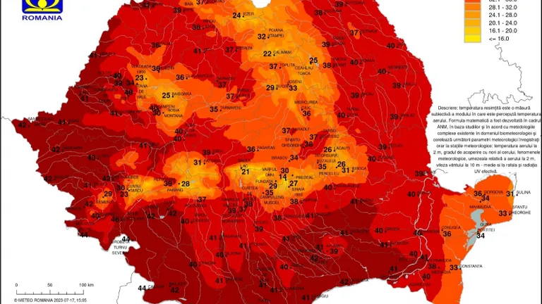 Valul de caniculă îngenunchează România. Locul unde sunt 46 de grade. Luna iulie, cea mai călduroasă din ultimii 120 de ani