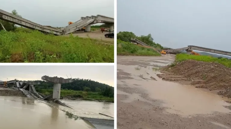 Încă un pod prăbușit în România. Reacția primarului e revoltătoare: Asta e