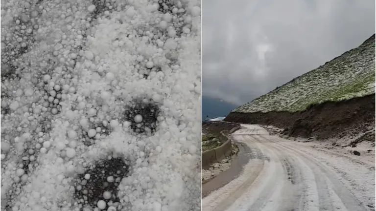 În timp ce România se topește, Transalpina este albă! Imagini cu drumul montan acoperit de gheață au făcut înconjurul mediului online