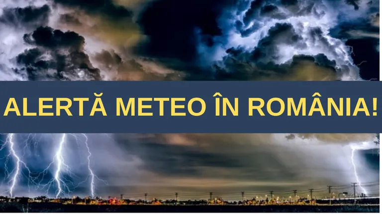 România intră sub cod galben de vijelii, ploi și grindină. ANM anunță zonele afectate până la 23:00