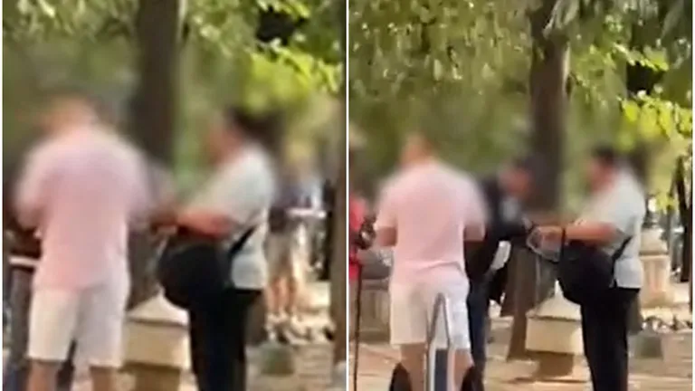 Doi falşi poliţişti, prinşi după ce au jefuit mai mulţi turişti în Bucureşti. Le cereau portofelele la control VIDEO