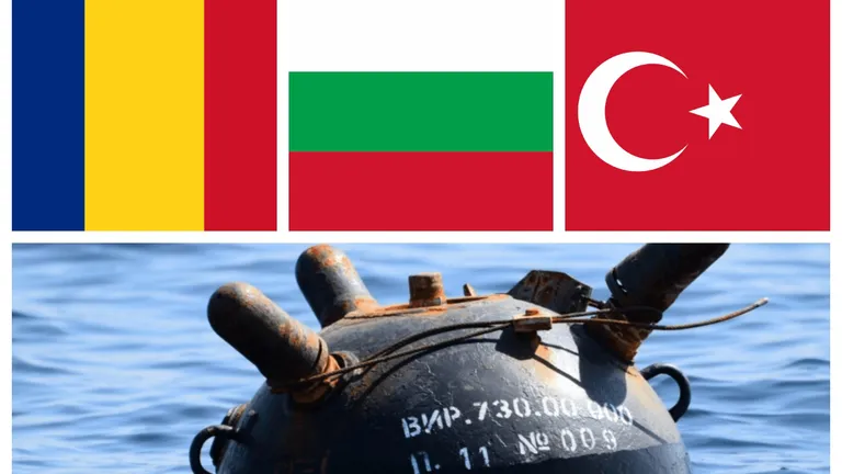 Problema minelor din Marea Neagră ajunge la un alt nivel! România, Turcia și Bulgaria fac front comun pentru a stopa efectul dispozitivelor explozive.