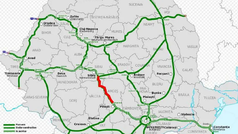 Când încep lucrările de pe Autostrada Sibiu – Pitești. CNAIR a scos la licitație un contract de 100 milioane lei pentru supervizarea lucrărilor pe lotul 3 Tigveni – Cornetu, cel mai lung lot de pe A1