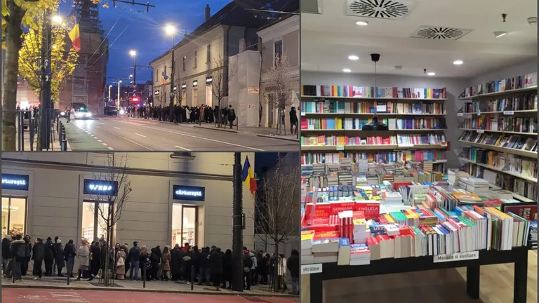 Coadă de sute de persoane în Cluj! Românii au așteptat cu orele pentru cărți și lumânări gratis
