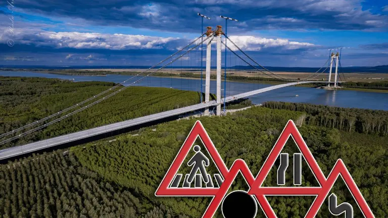 Podul de la Brăila suspendat peste Dunăre va putea fi circulat și pe timp de noapte începând cu data de 30 noiembrie! În cazul condițiilor meteorologice nefavorabile acesta va fi închis!
