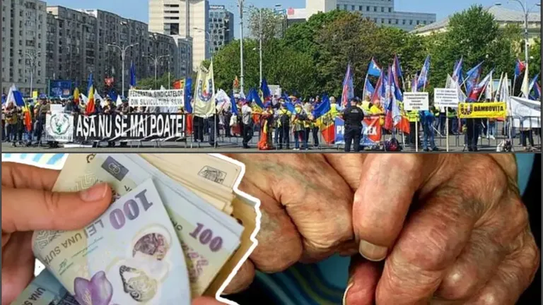 Noua Lege a Pensiilor, cauza celui mai mare protest pentru bani! 7 categorii de angajați au ieșit azi în Piața Victoriei să-și strige nemulțumirile