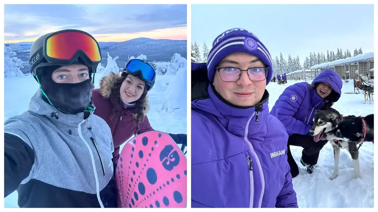 Doi tineri sibieni și-au văzut visul cu ochii după ce au plecat în Laponia. Se câștigă între 2.500 și 4.500 de euro