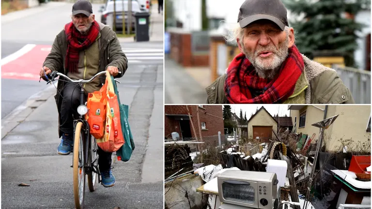 Pensionarul care arată ca un om fără adăpost, dar este, de fapt, millionar! Are 10 case și 500.000 de euro în cont!