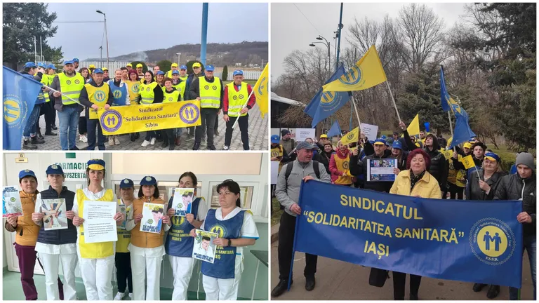 Peste 5.000 de angajaţi din Sănătate protestează luni, în Bucureşti. Sindicaliștii amenință că acesta este ultimul pas înainte de greva generală