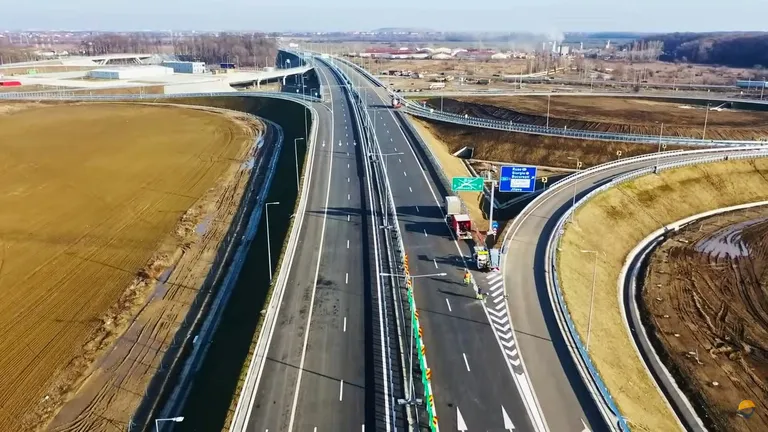 Imaginile momentului. Se construiește o nouă autostradă în România
