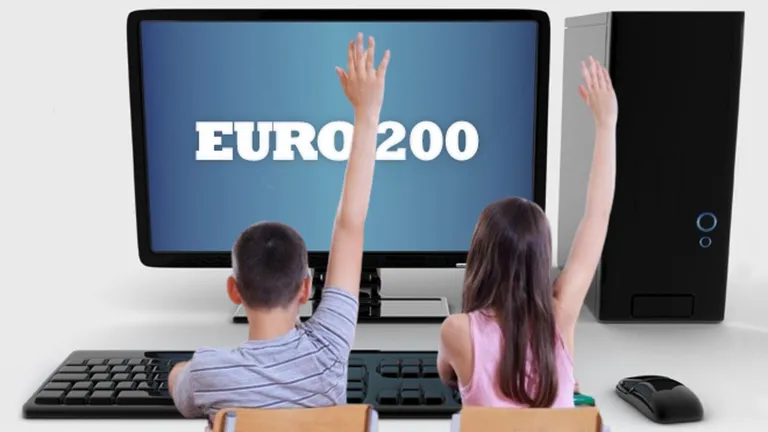 Euro 200. Elevii și studenții pot depune cererile pentru a primi 200 de euro, ca să-și cumpere calculatoare, până pe 20 mai - Proiect