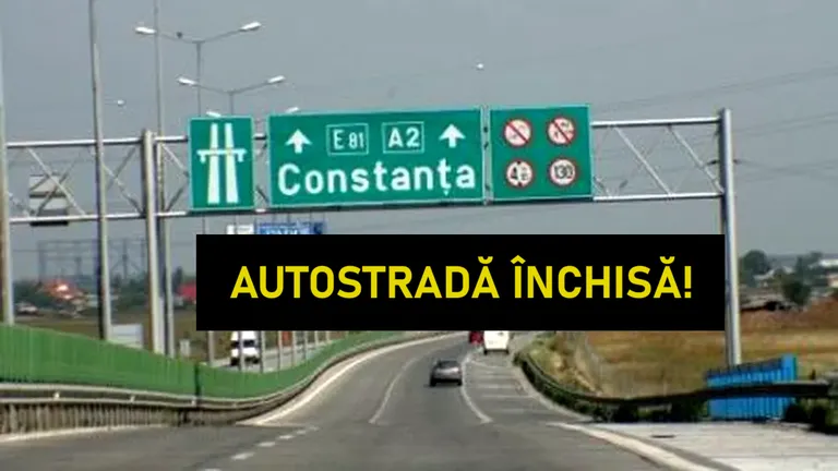 Se închide circulația pe Autostrada Soarelui A2. Iată rutele ocolitoare