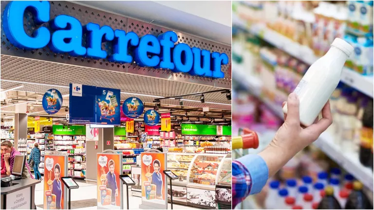 Lapte alterat vândut într-un magazin Carrefour din România. Întâmplarea unei femei care a mers la cumpărături