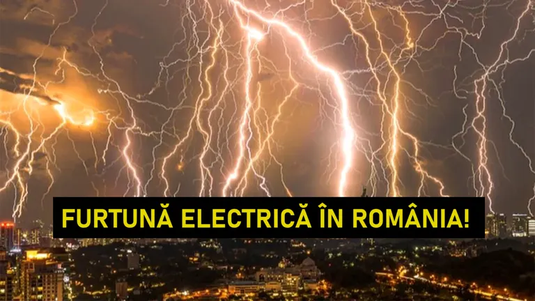 România va fi lovită de o puternică furtună electrică. ANM anunță zonele afectate