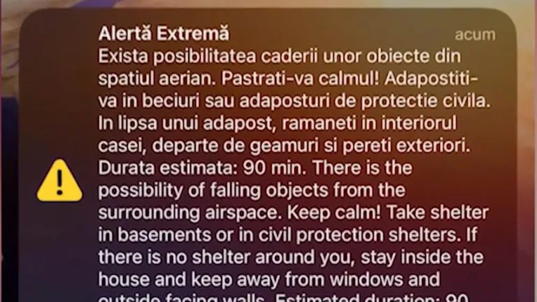 Alertă în Tulcea și Galați din cauza războiului din Ucraina. Mesaj RO-ALERT pentru adăpostirea de urgență în beciuri