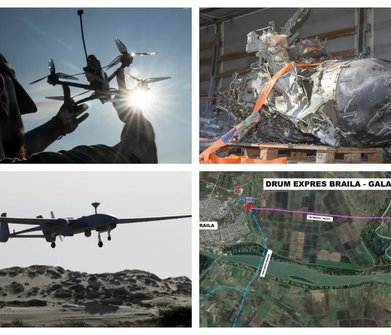 UPDATE MApN confirmă – O dronă militară s-a prăbușit în toiul nopții la 12 km de Insula Mare a Brăilei