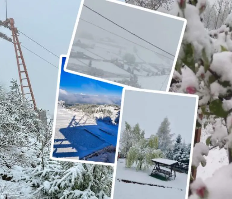 Episod de iarnă în România la final de aprilie. Zăpadă de jumătate de metro la Bâlea Lac și teperaturi în prag de îngheț în multe zone