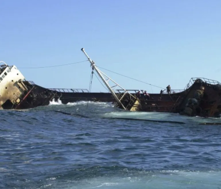 Ultima oră! Tragedie în Marea Neagră! Navă scufundată, la Sfântu Gheorghe. Trei marinari sunt dispăruți