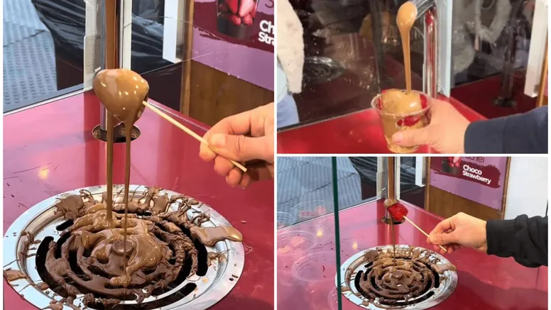 ‘Strawberry Chocolate’ se vinde ca pâinea caldă la Târgul de Crăciun Drumul Taberei. Cât costă desertul devenit viral în toată lumea