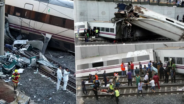 Doi români, printre pasagerii trenului care a deraiat în Spania. În ce stare se află