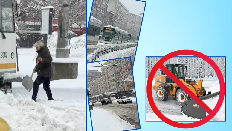 VIDEO Bucureștiul, sub Cod roșu de neputință! Statul încasează miliarde din taxe și impozite, dar vatmanii fac munca utilajelor. Mijloacele de transport rămân în continuare blocate. Prefectul Capitalei: „Planurile de deszăpezire sunt foarte vechi”
