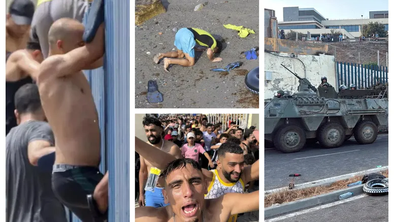 Imagini şocante cu mii de migranți care încearcă să ajungă în exclava Ceuta. Italia cere excluderea Spaniei din Schengen FOTO şi VIDEO