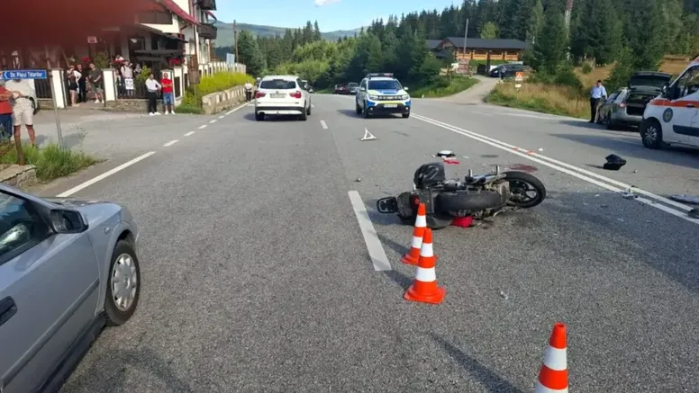 Motociclist de 46 de ani, mort într-un accident în Pasul Mestecăniș. Accidentul a fost provocat de un tânăr de 18 ani care are permis de doar câteva luni