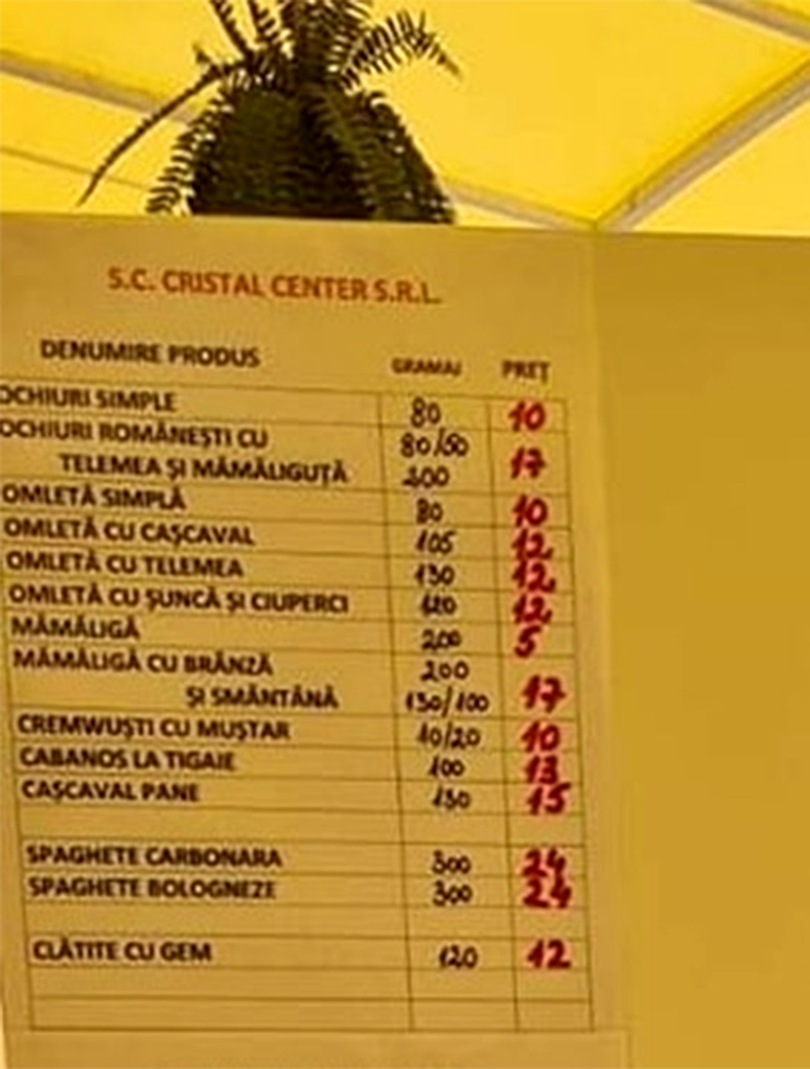 prețuri omletă