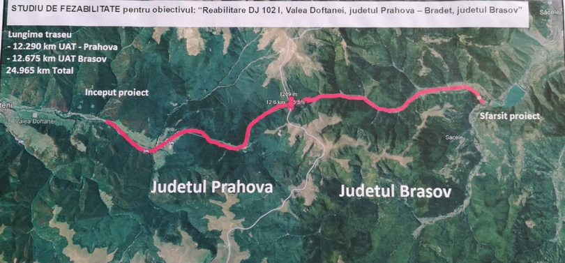 Singura alternativă pentru DN1 este la stadiul de drum forestier! În 5 ani au fost modernzați doar 3 kilometri pe șoseaua care traversează Valea Doftanei
