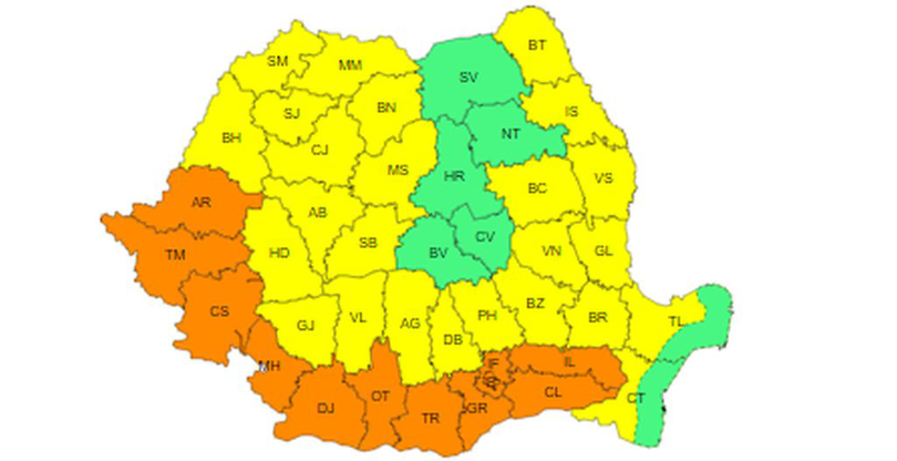 Prognoza meteo ANM. Cupola de foc se extinde